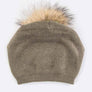 Raccoon Fur PomPom Pre-Sewed Slouchy Beanie