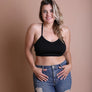 Plus Size Tattoo Mesh Racerback Bralette