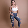 Plus Size Tattoo Mesh Racerback Bralette