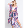 DIONA J BOHO PRINT KIMONO COVER UP ONE SIZE COLOR PINK