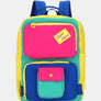 Himawari Contrast Nylon Backpack Bag with Handles