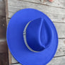 Wide brim panama hat in vegan felt with Jacquard t