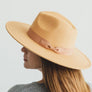 Wide brim panama hat in vegan felt