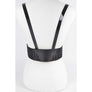 DIONA J PLUS SIZE PATENT LEATHER HARNESS BELT COLOR BLACK/GOLD