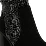Chinar Rhinestone Studded Slouchy Ankle Boots
