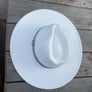Wide brim panama hat in vegan felt with Jacquard t