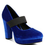 Krause High Block Heel Velvet Pumps