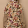POL Contrast Sleeves Button Down Floral Jacquard Shirt