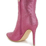 Anun Rhinestones Embellished High Ankle Boots