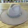 Wide brim panama hat in vegan felt