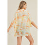 DIONA J TIE DYE KIMONO ONE SIZE COLOR ORANGE