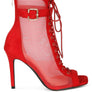 Cabernet Mesh & Microfiber Stiletto Boots