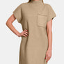 Zenana Short Sleeve Sweater Mini Dress