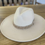 Wide brim panama hat in vegan felt