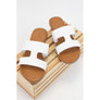 AMPLE-71 CUTOUT DETAIL UPPER FLAT SLIDE SANDAL White 8