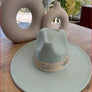 Structured wide brim Fedora with Embellishment