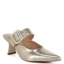 Bismi Large Buckle Kitten Heel Mules