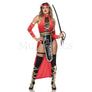 Ancient Warrior 6 Pc Lace-Up Detail Dress Halloween Costume Set Women's Size S/M