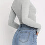 Solid Color Round Neck Long Sleeve T-Shirt