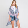 DIONA J TIE DYE PRINT KIMONO CARDIGAN ONE SIZE COLOR PINK