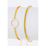 DIONA J SEED BEADS STRING RHINESTONE BRACELET SET COLOR GOLD/YELLOW