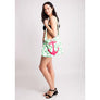 DIONA J ANCHOR & CHAIN PRINT BEACH TOWEL & TOTE BAG 2 IN 1