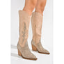 Cape Robbin Block Studded Western Cowboy Boots Ivory Size 6.5