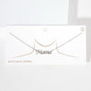 GOLD DIPPED MAMA METAL NECKLACE SILVER