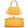 DIONA J 2IN1 FASHION WOOD HANDLE CROSSBODY BAG W WALLET SET COLOR STONE