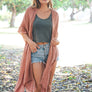 Woven Long Line Tribal Kimono