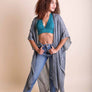 Woven Long Line Tribal Kimono