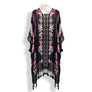 DIONA J FLORAL LACE KIMONO ONE SIZE COLOR BLACK