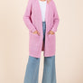 Mittoshop Open Front Long Sleeve Longline Cardigan