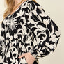 Double Take Full Size Printed Ruffle Hem Dress with Pocket