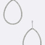 Crystal Pave Teardrop Hoop Earrings