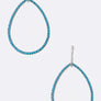 Crystal Pave Teardrop Hoop Earrings