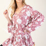 Celeste Full Size Tiered Floral V-Neck Long Sleeve Blouse