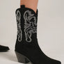 Beast Fashion Rhinestone Detail Point Toe Boots