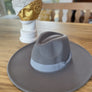 Wide brim panama hat in vegan felt