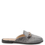 BEGONIA BUCKLED FAUX LEATHER CROC MULES