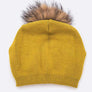 Raccoon Fur PomPom Pre-Sewed Slouchy Beanie