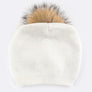 Raccoon Fur PomPom Pre-Sewed Slouchy Beanie
