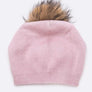 Raccoon Fur PomPom Pre-Sewed Slouchy Beanie
