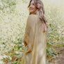 Pencil Stripe Lurex Trim Kimono