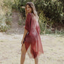 Pencil Stripe Lurex Trim Kimono