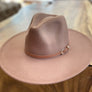 Structured wide brim panama hat With leather belt