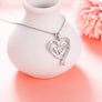 Diona J ILoveyou Mom Rhinestone 925 SILVER Necklace For Mother's Day Gift