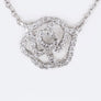 Cutout Rose CZ Pendant Necklace