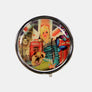Nicole Lee USA Print Metallic Circular Small Pill Case