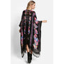 DIONA J FLORAL LACE KIMONO ONE SIZE COLOR BLACK